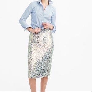 J.Crew Collection Tri Color Sequin Skirt 4 NWT